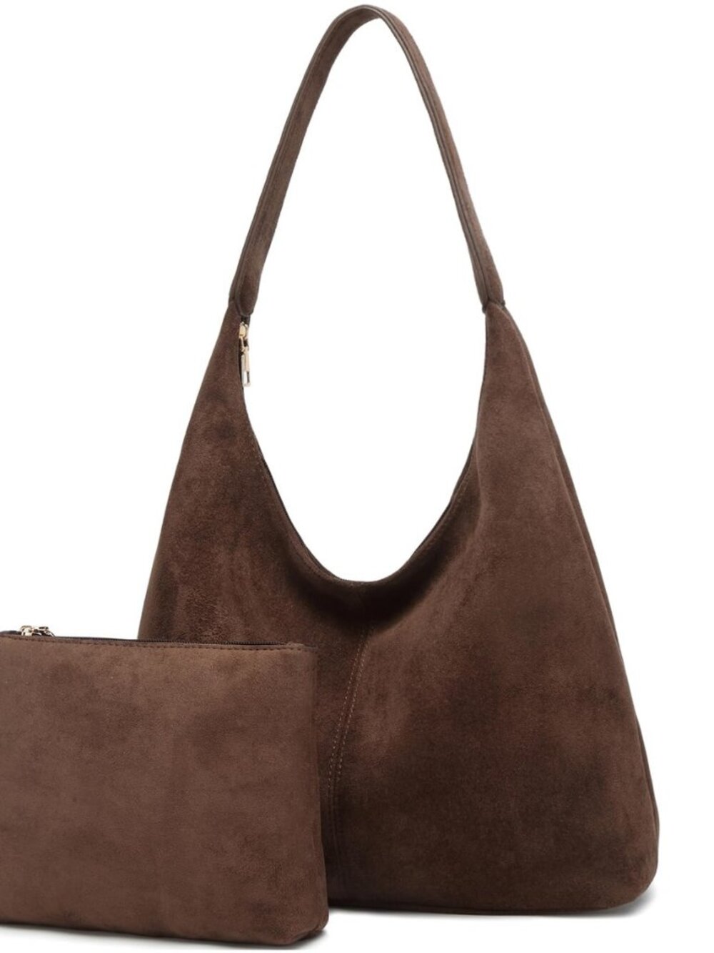 Slouchy Suede Hobo bag for Women Casual Shoulder Bag Soft Cresent Tote Purse